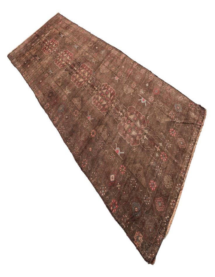 Detail image of 4' 8 x 12' 1  Hand Knotted Ultra Vintage Persian Wool Runner Rug