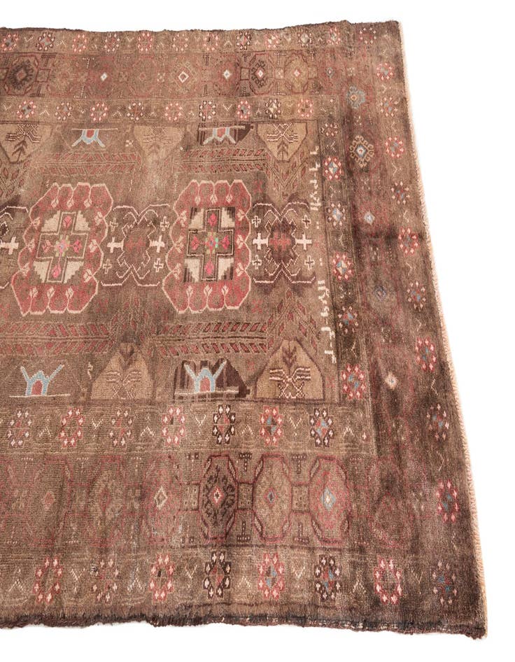 Detail image of 4' 8 x 12' 1  Hand Knotted Ultra Vintage Persian Wool Runner Rug