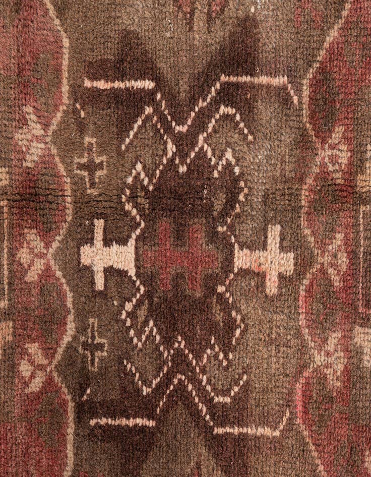 Detail image of 4' 8 x 12' 1  Hand Knotted Ultra Vintage Persian Wool Runner Rug