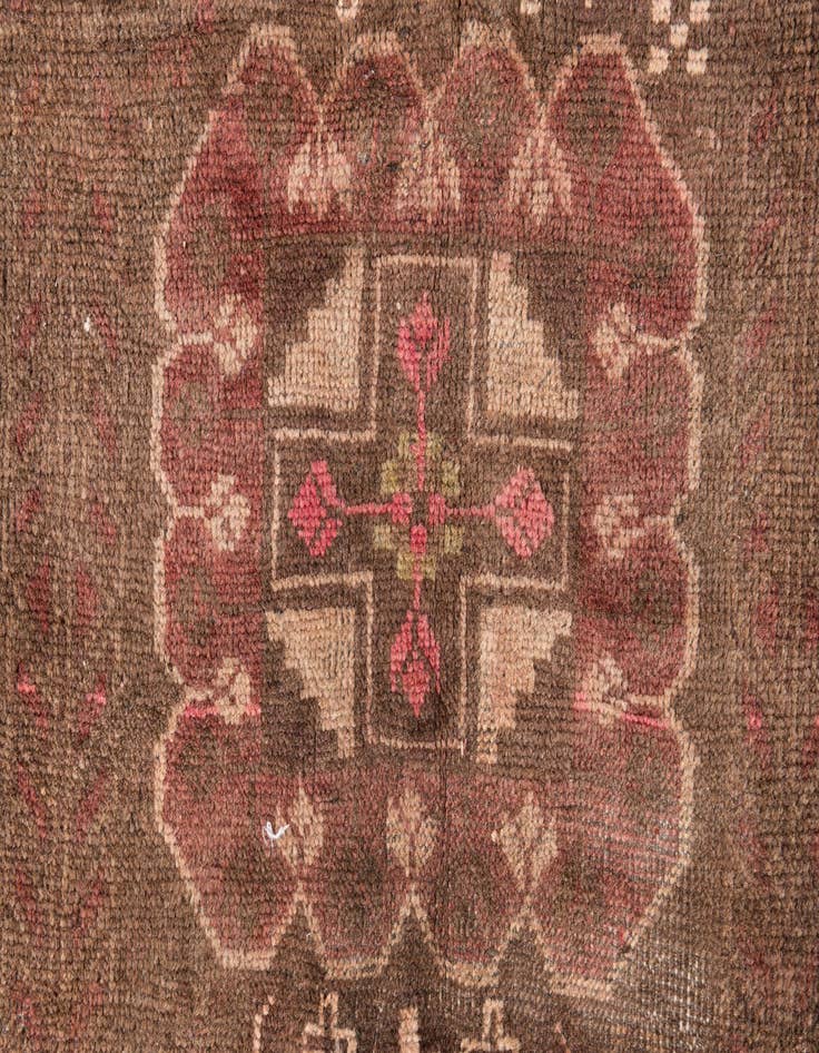 Detail image of 4' 8 x 12' 1  Hand Knotted Ultra Vintage Persian Wool Runner Rug