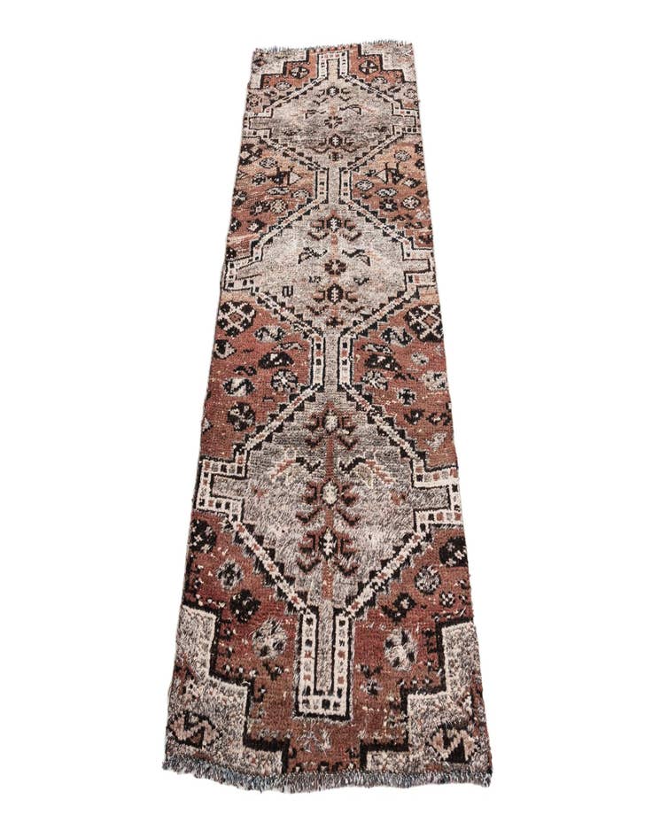 Detail image of 2' 10 x 6' 8  Hand Knotted Ultra Vintage Persian Wool Runner Rug