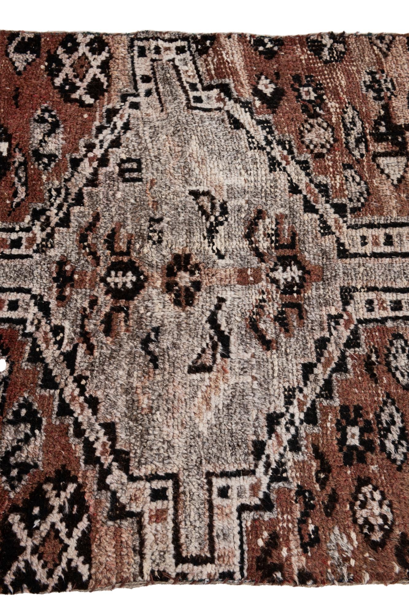 2' 10 x 6' 8 Hand Knotted Ultra Vintage Persian Wool Runner Rug