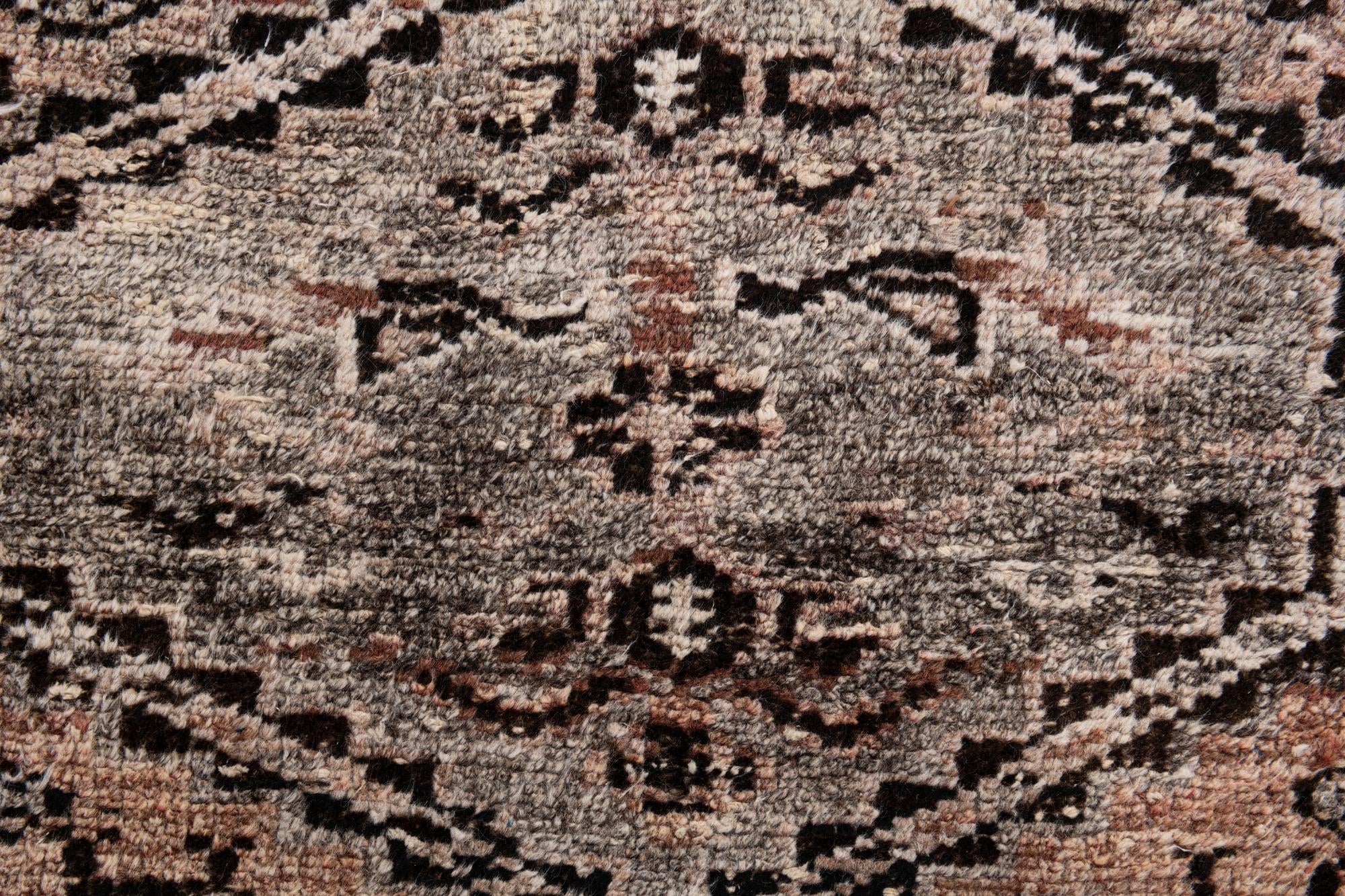 2' 10 x 6' 8 Hand Knotted Ultra Vintage Persian Wool Runner Rug