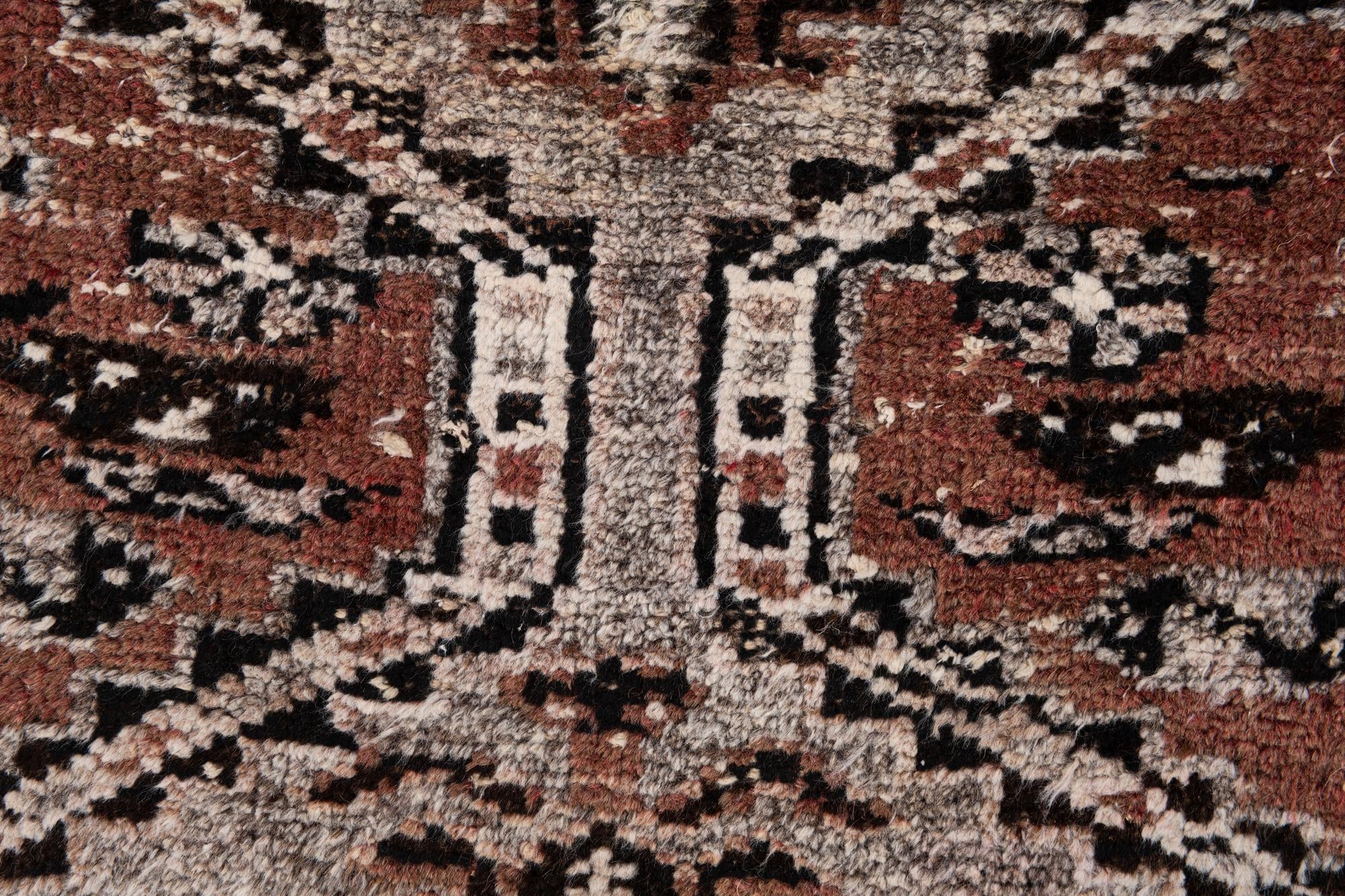 2' 10 x 6' 8 Hand Knotted Ultra Vintage Persian Wool Runner Rug
