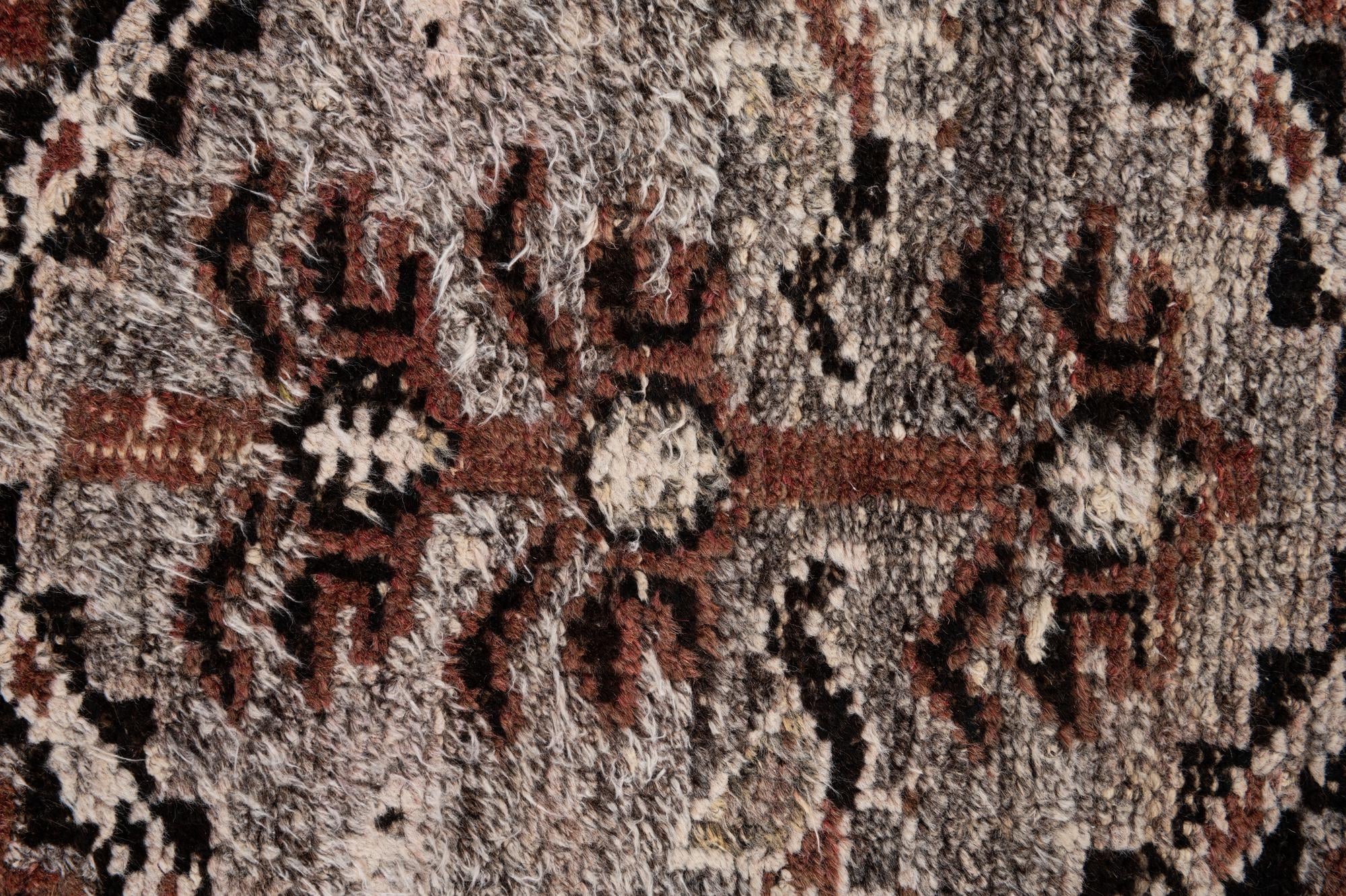 2' 10 x 6' 8 Hand Knotted Ultra Vintage Persian Wool Runner Rug