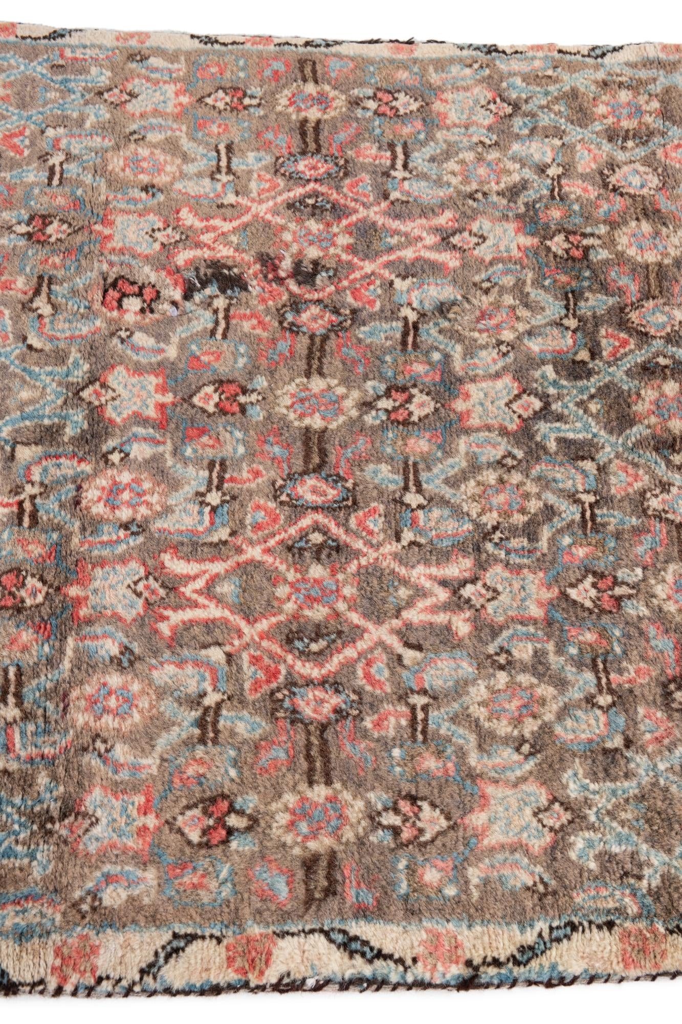 2' 9 x 8' 8 Hand Knotted Ultra Vintage Persian Wool Runner Rug
