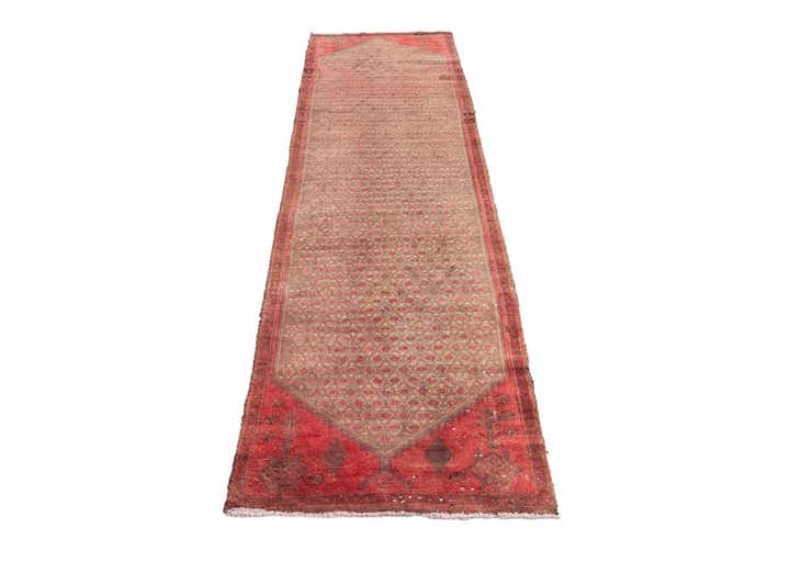 2' 8 x 9' 1 Hand Knotted Ultra Vintage Persian Wool Runner Rug