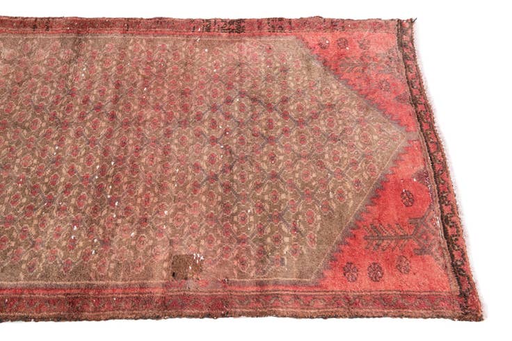 Detail image of 2' 8 x 9' 1 Hand Knotted Ultra Vintage Persian Wool Runner Rug
