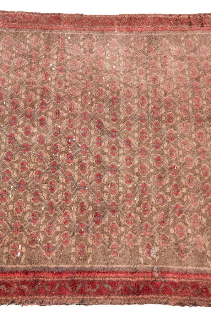 2' 8 x 9' 1 Hand Knotted Ultra Vintage Persian Wool Runner Rug