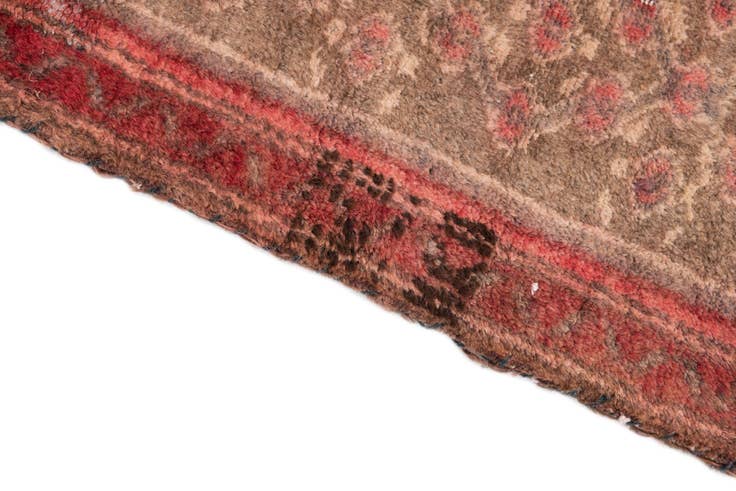 Detail image of 2' 8 x 9' 1 Hand Knotted Ultra Vintage Persian Wool Runner Rug