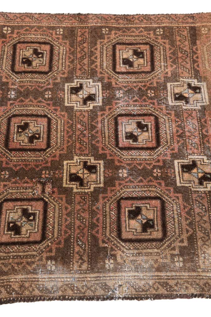 2' 8 x 5' 9 Hand Knotted Ultra Vintage Persian Wool Runner Rug