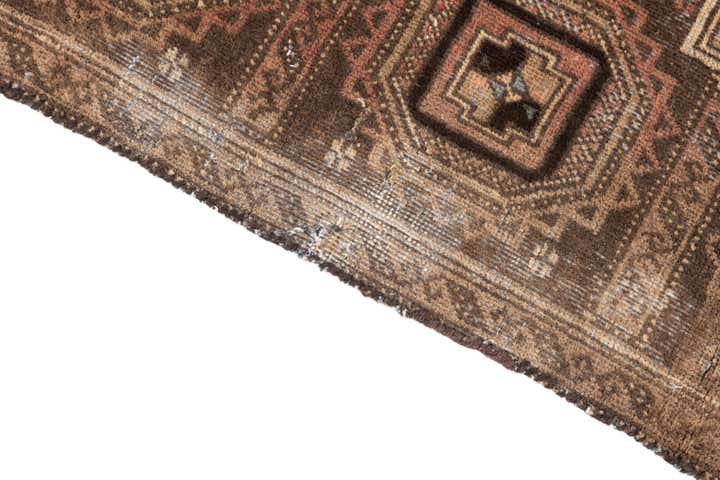 2' 8 x 5' 9 Hand Knotted Ultra Vintage Persian Wool Runner Rug