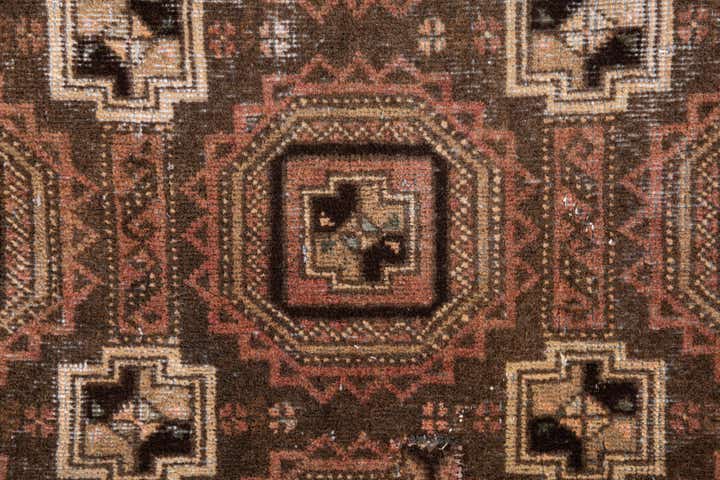 2' 8 x 5' 9 Hand Knotted Ultra Vintage Persian Wool Runner Rug