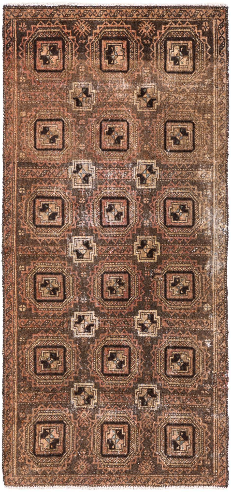 2' 8 x 5' 9 Hand Knotted Ultra Vintage Persian Wool Runner Rug