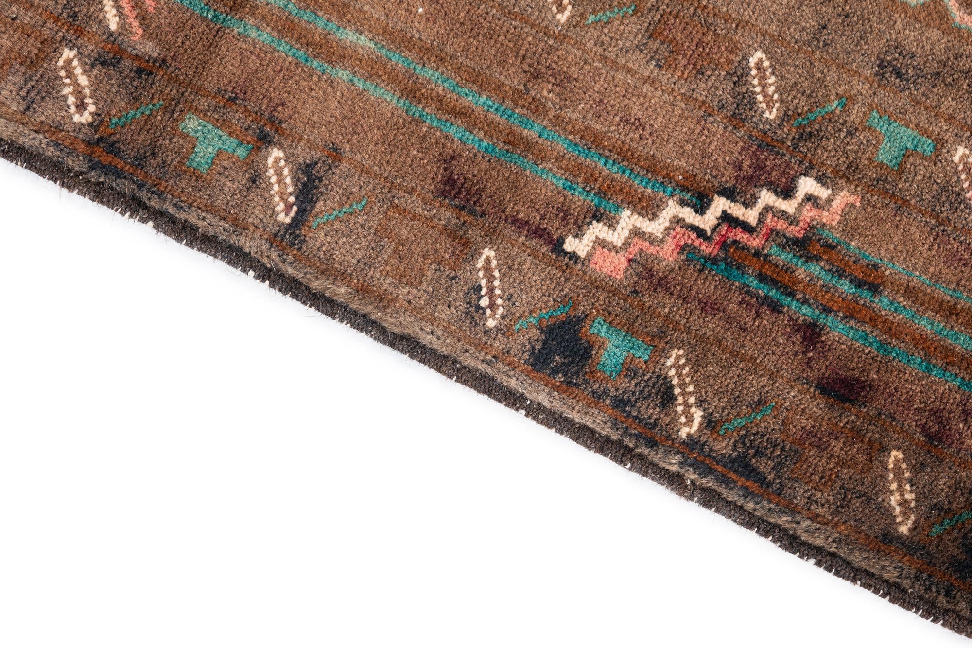 3' 2 x 6' 4 Hand Knotted Ultra Vintage Persian Wool Runner Rug