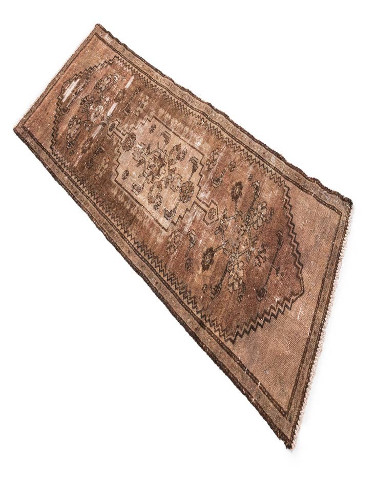 Detail image of 2' 3 x 5' 9  Hand Knotted Ultra Vintage Persian Wool Runner Rug