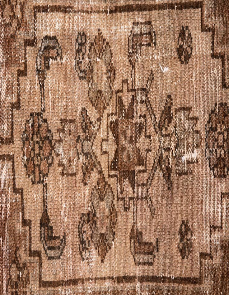 Detail image of 2' 3 x 5' 9  Hand Knotted Ultra Vintage Persian Wool Runner Rug