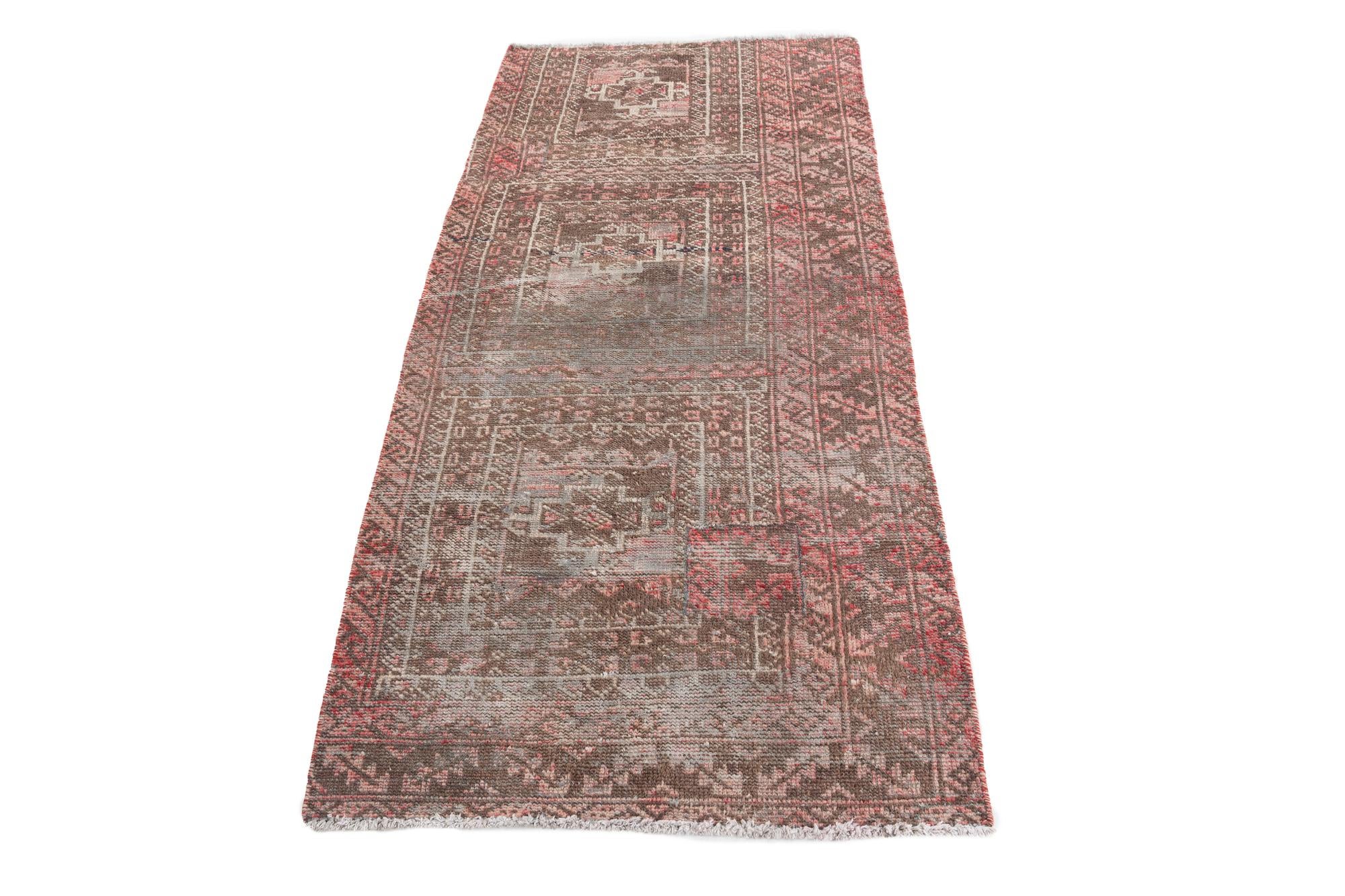 3' x 6' Hand Knotted Ultra Vintage Persian Wool Runner Rug