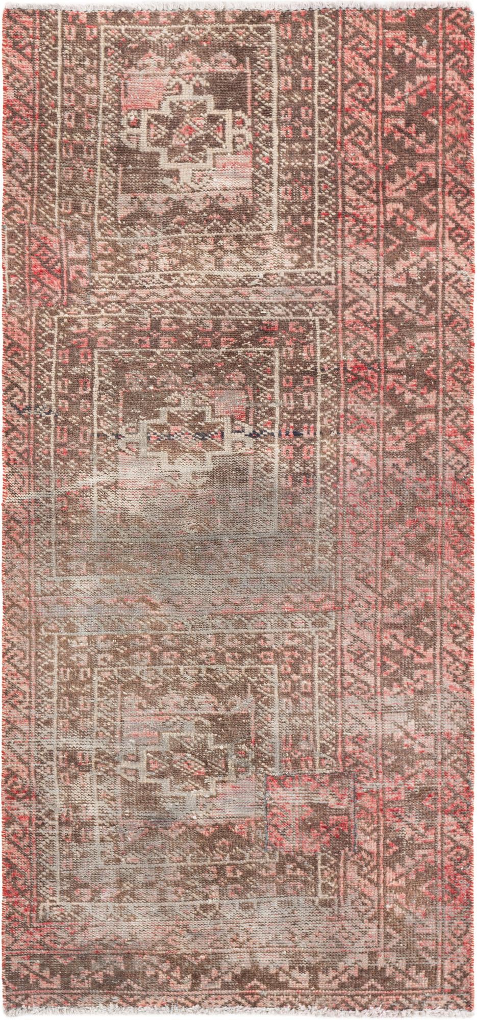 3' x 6' Hand Knotted Ultra Vintage Persian Wool Runner Rug