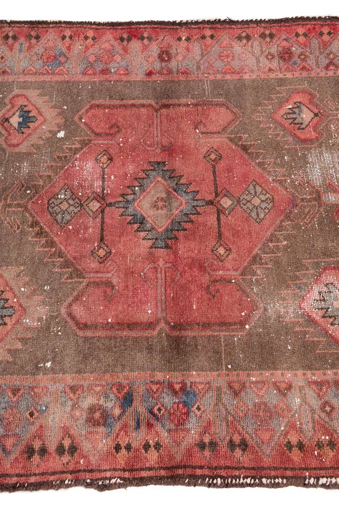 3' 6 x 10' 5 Hand Knotted Ultra Vintage Persian Wool Runner Rug