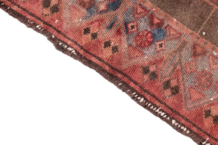 Detail image of 3' 6 x 10' 5 Hand Knotted Ultra Vintage Persian Wool Runner Rug
