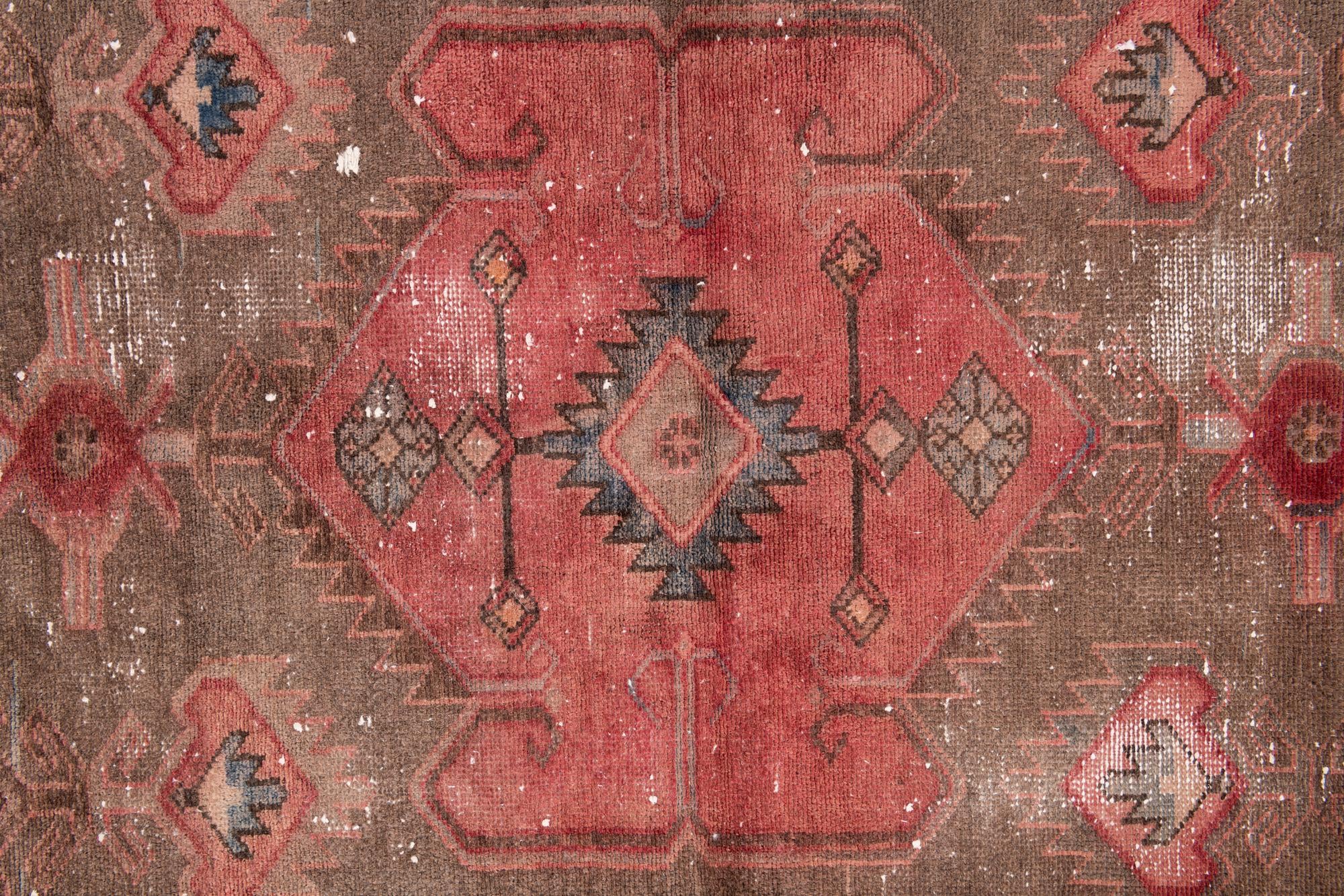 3' 6 x 10' 5 Hand Knotted Ultra Vintage Persian Wool Runner Rug