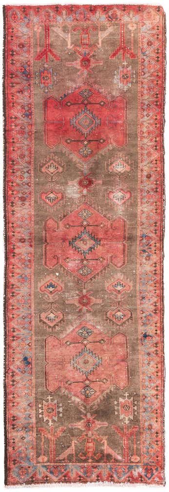 3' 6 x 10' 5 Hand Knotted Ultra Vintage Persian Wool Runner Rug