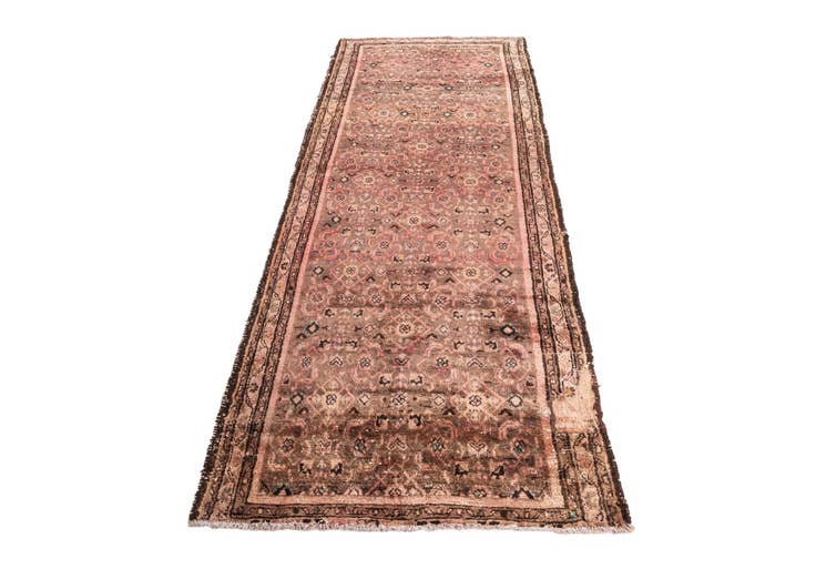 Detail image of 3' 7 x 9' 5 Hand Knotted Ultra Vintage Persian Wool Runner Rug