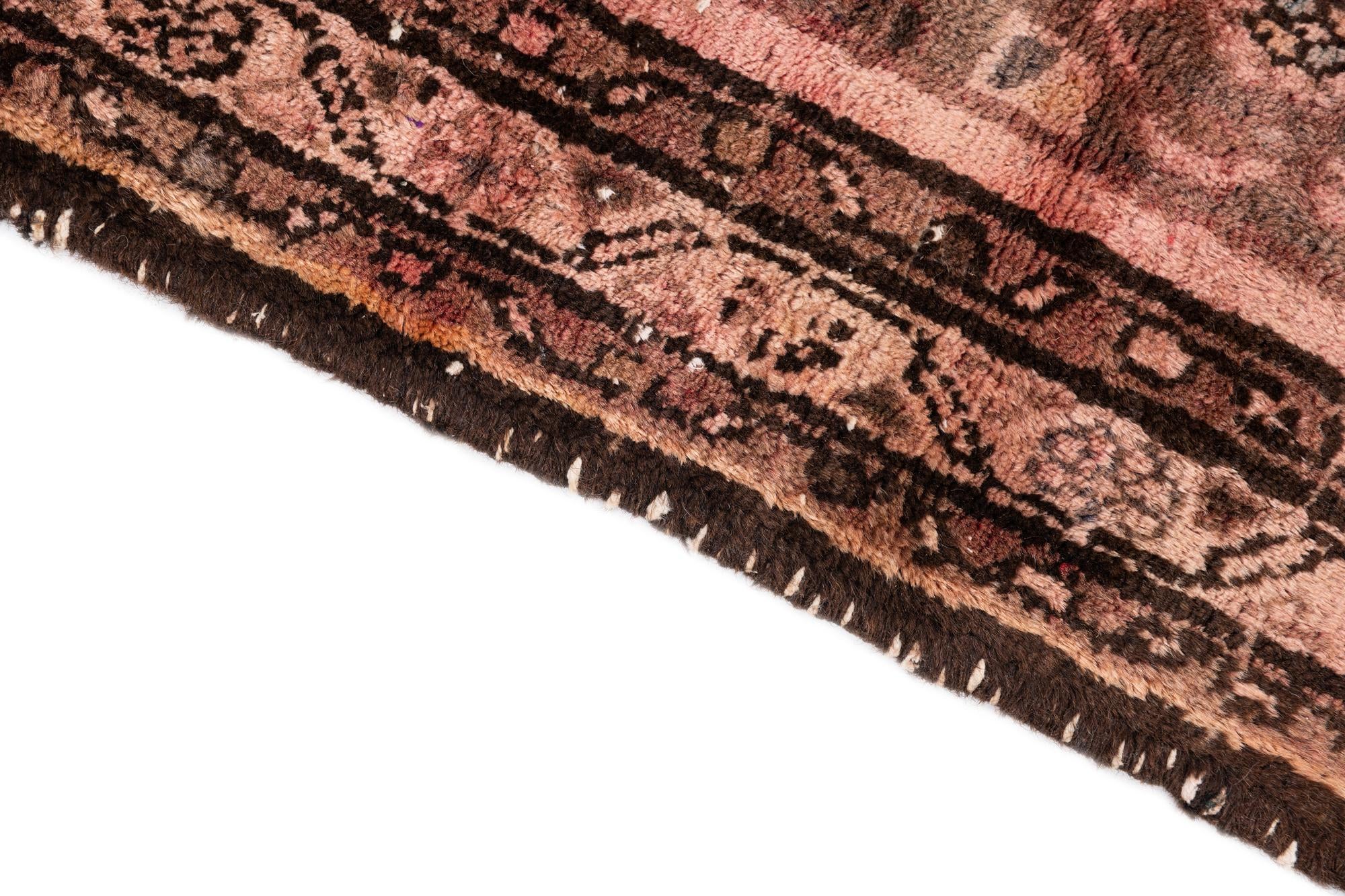3' 7 x 9' 5 Hand Knotted Ultra Vintage Persian Wool Runner Rug