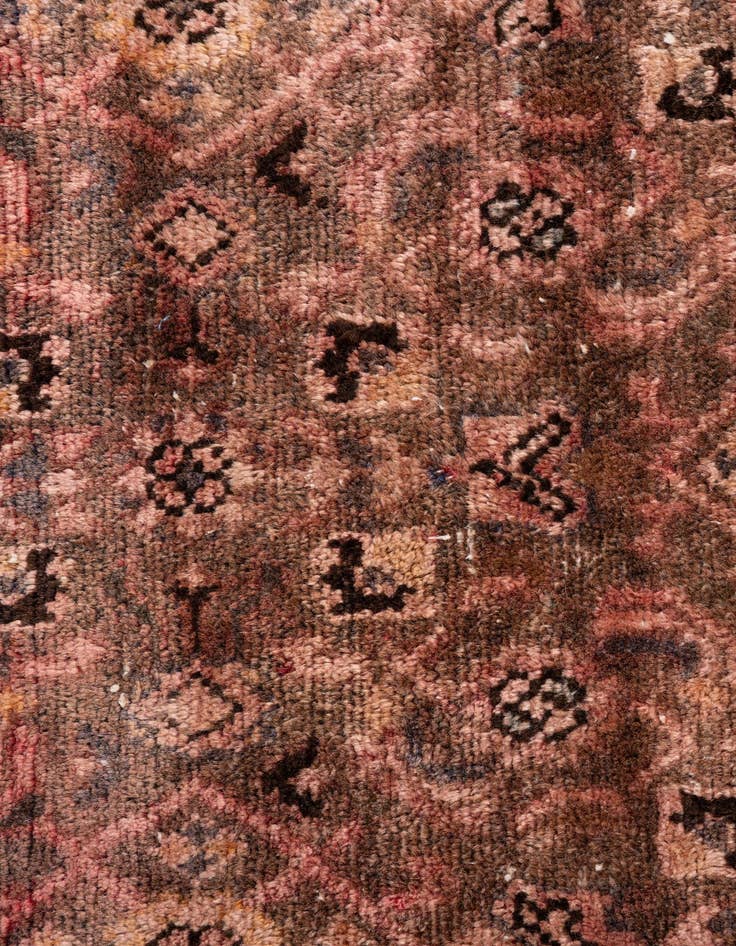 Detail image of 3' 7 x 9' 5  Hand Knotted Ultra Vintage Persian Wool Runner Rug