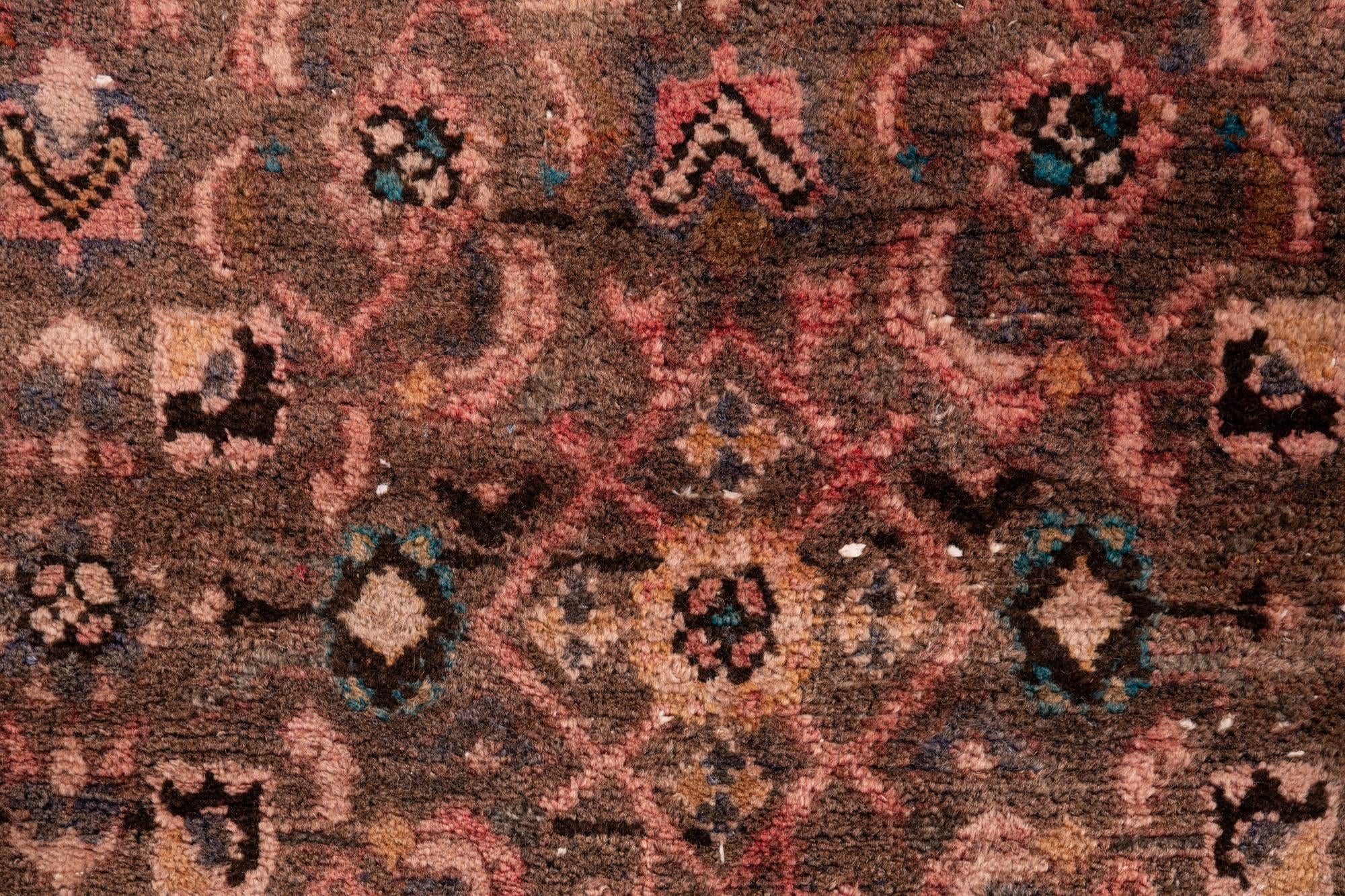 3' 7 x 9' 5 Hand Knotted Ultra Vintage Persian Wool Runner Rug