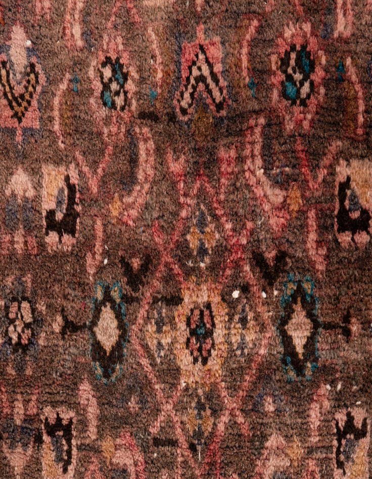 Detail image of 3' 7 x 9' 5  Hand Knotted Ultra Vintage Persian Wool Runner Rug