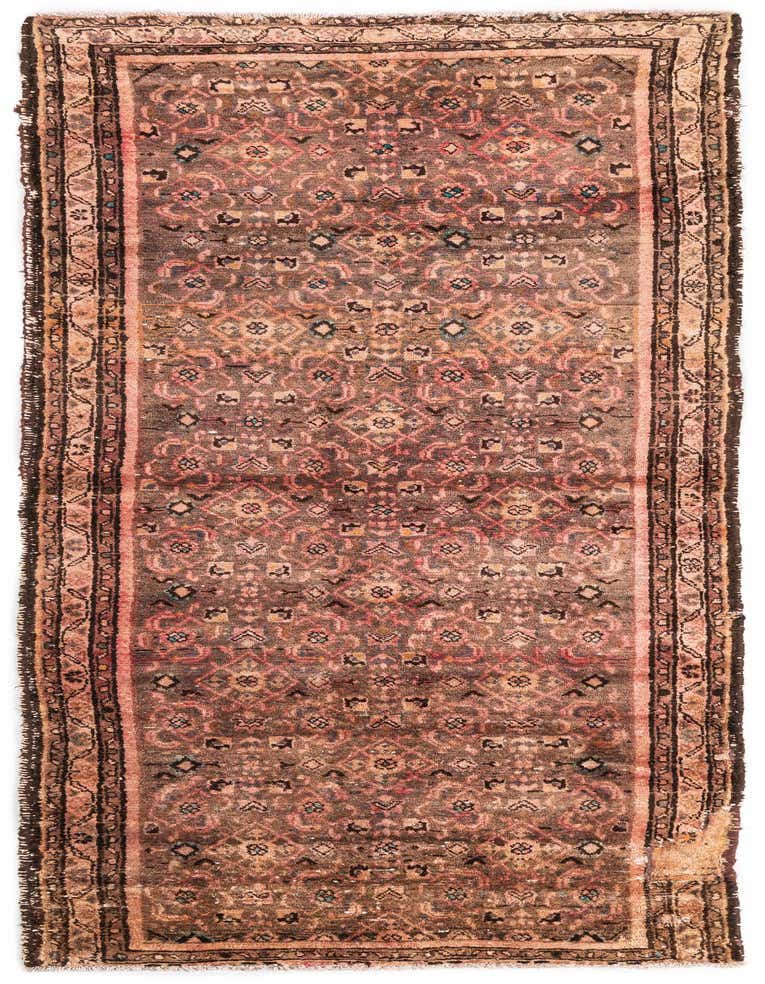 Primary image 3' 7 x 9' 5  Hand Knotted Ultra Vintage Persian Wool Runner Rug