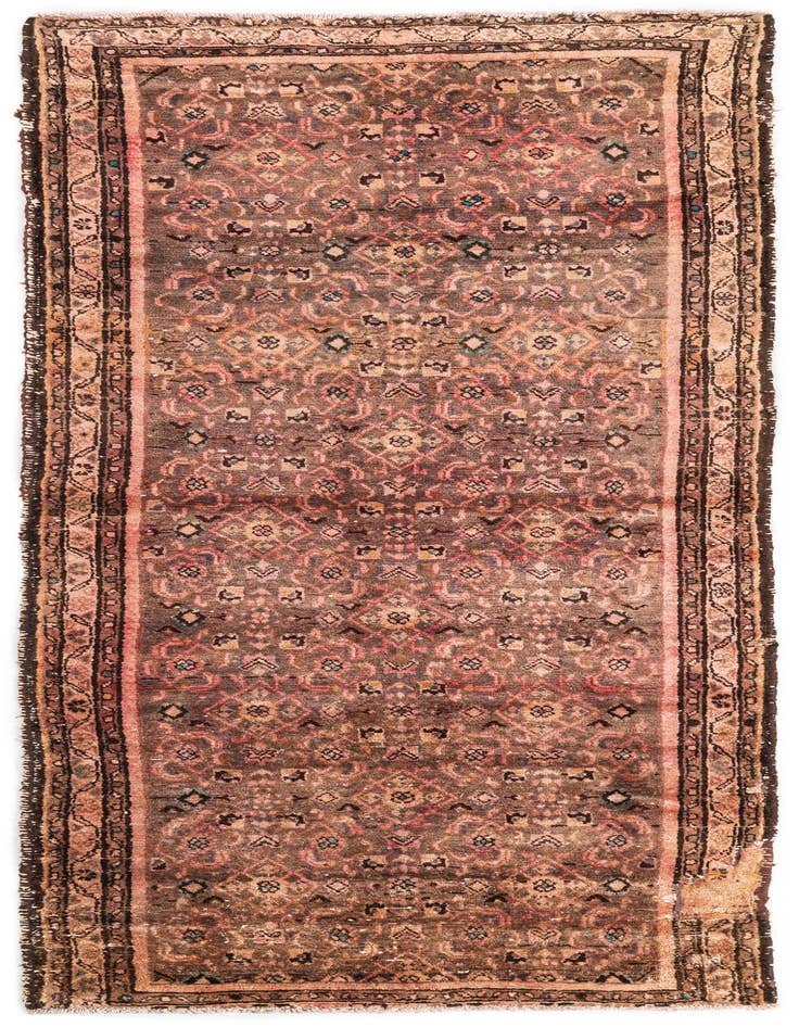 Detail image of 3' 7 x 9' 5 Hand Knotted Ultra Vintage Persian Wool Runner Rug