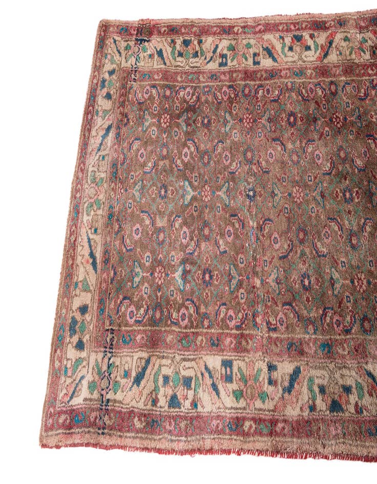Detail image of 3' 5 x 9' 8  Hand Knotted Ultra Vintage Persian Wool Runner Rug