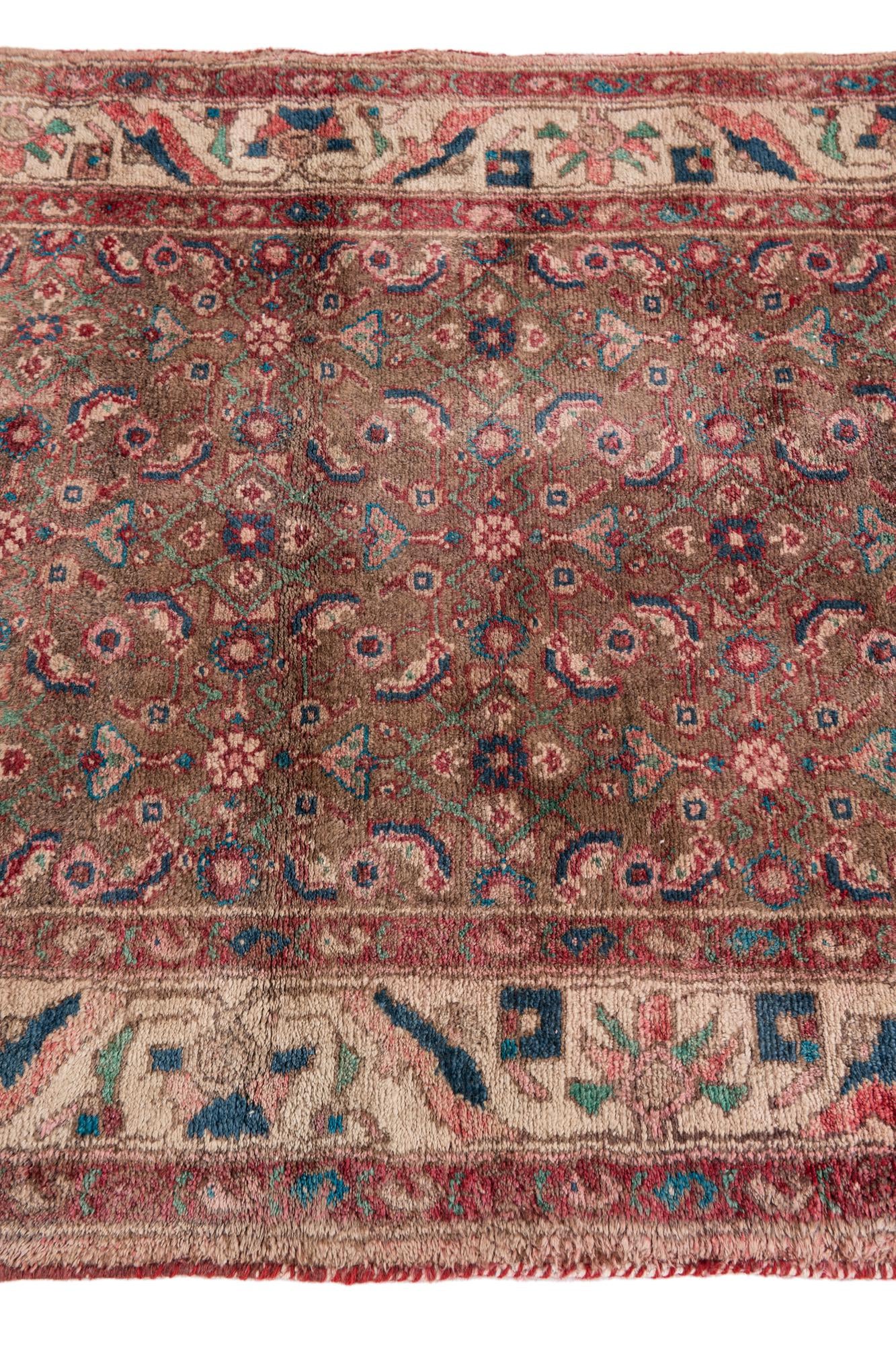 3' 5 x 9' 8 Hand Knotted Ultra Vintage Persian Wool Runner Rug