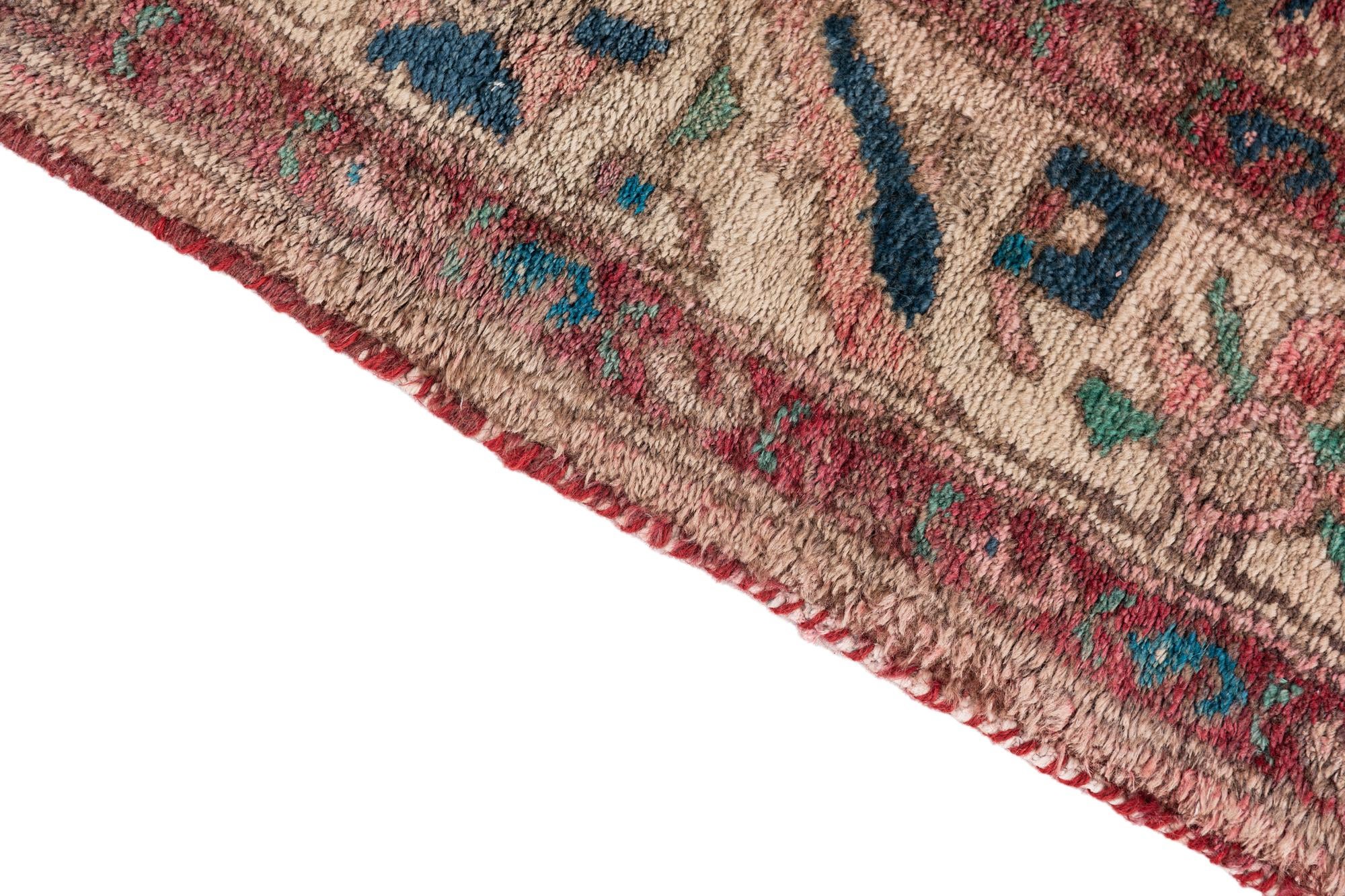 3' 5 x 9' 8 Hand Knotted Ultra Vintage Persian Wool Runner Rug