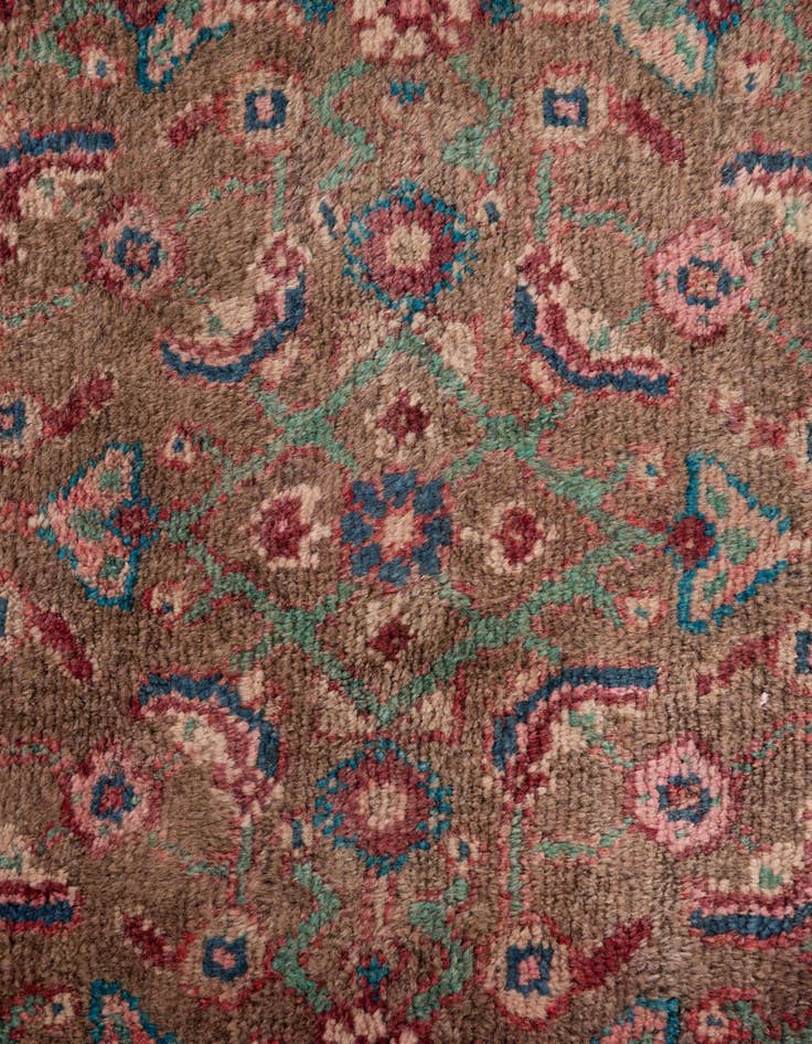 Detail image of 3' 5 x 9' 8  Hand Knotted Ultra Vintage Persian Wool Runner Rug