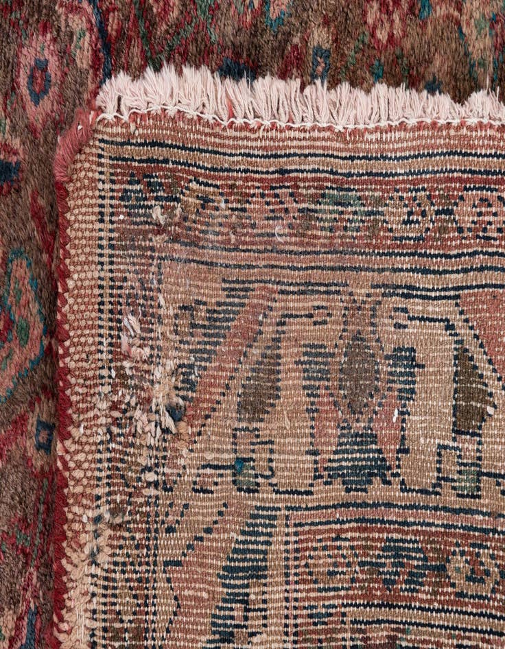 Detail image of 3' 5 x 9' 8  Hand Knotted Ultra Vintage Persian Wool Runner Rug