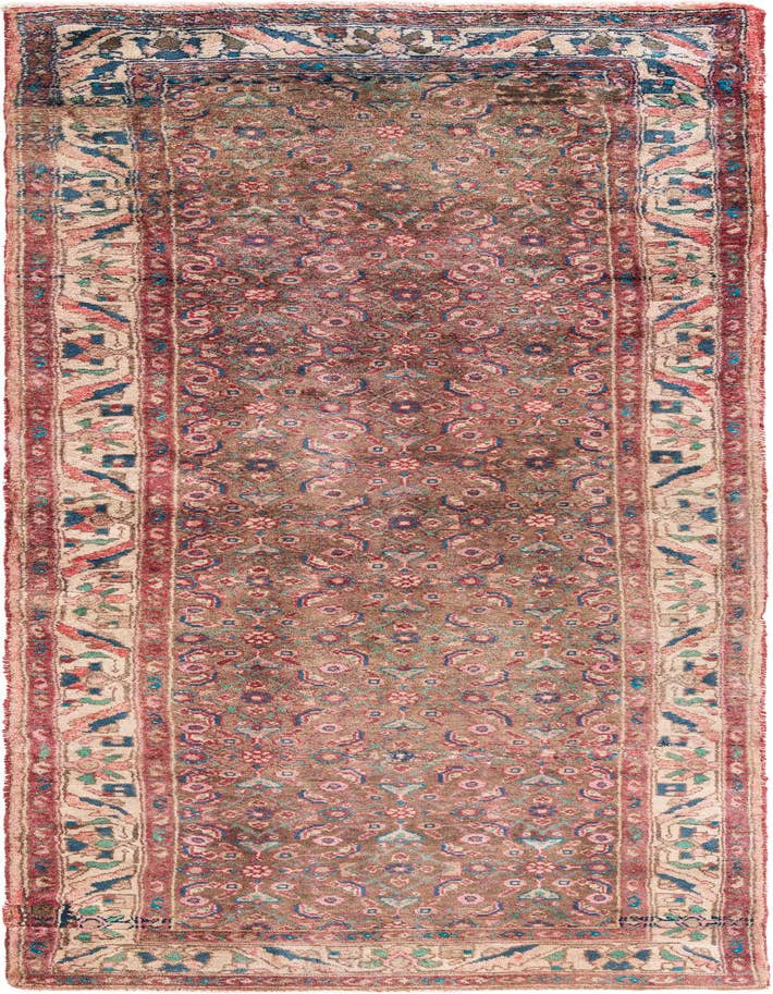 Detail image of 3' 5 x 9' 8 Hand Knotted Ultra Vintage Persian Wool Runner Rug