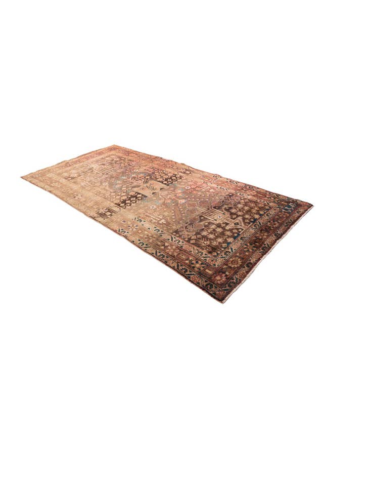 Detail image of 5' x 10' 2 Hand Knotted Ultra Vintage Persian Wool Runner Rug