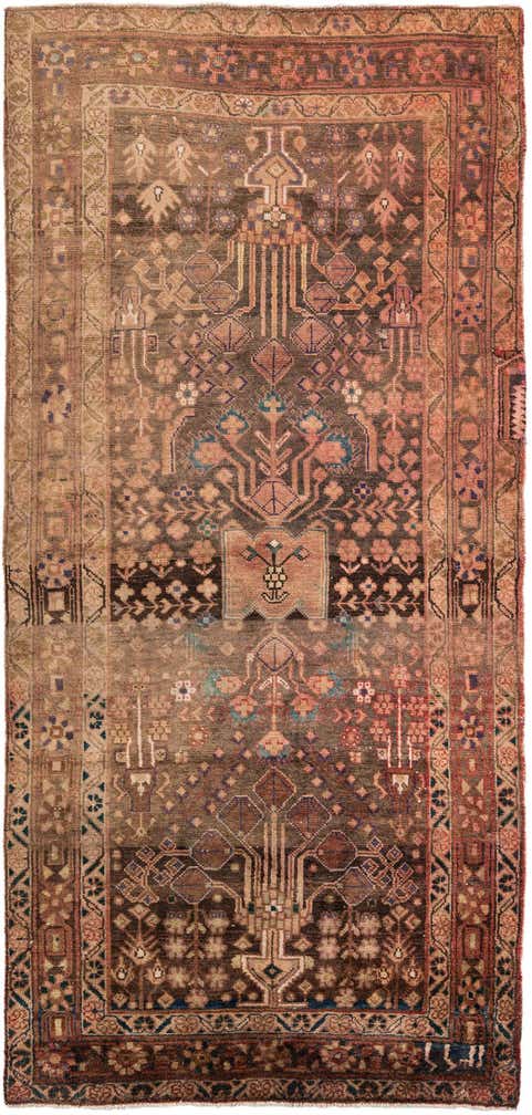 5' x 10' 2 Hand Knotted Ultra Vintage Persian Wool Runner Rug