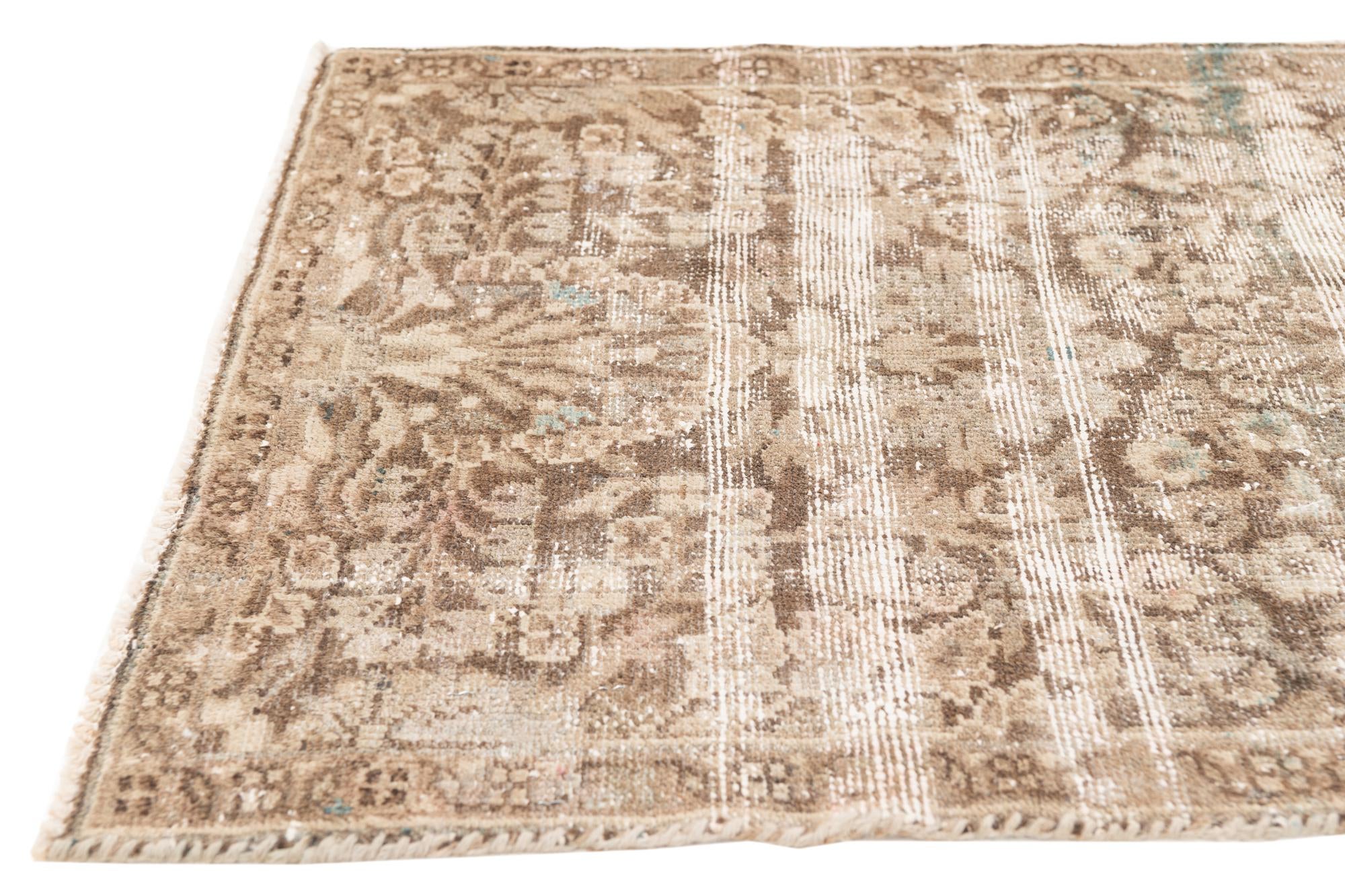 2' 2 x 9' 5 Hand Knotted Ultra Vintage Persian Wool Runner Rug