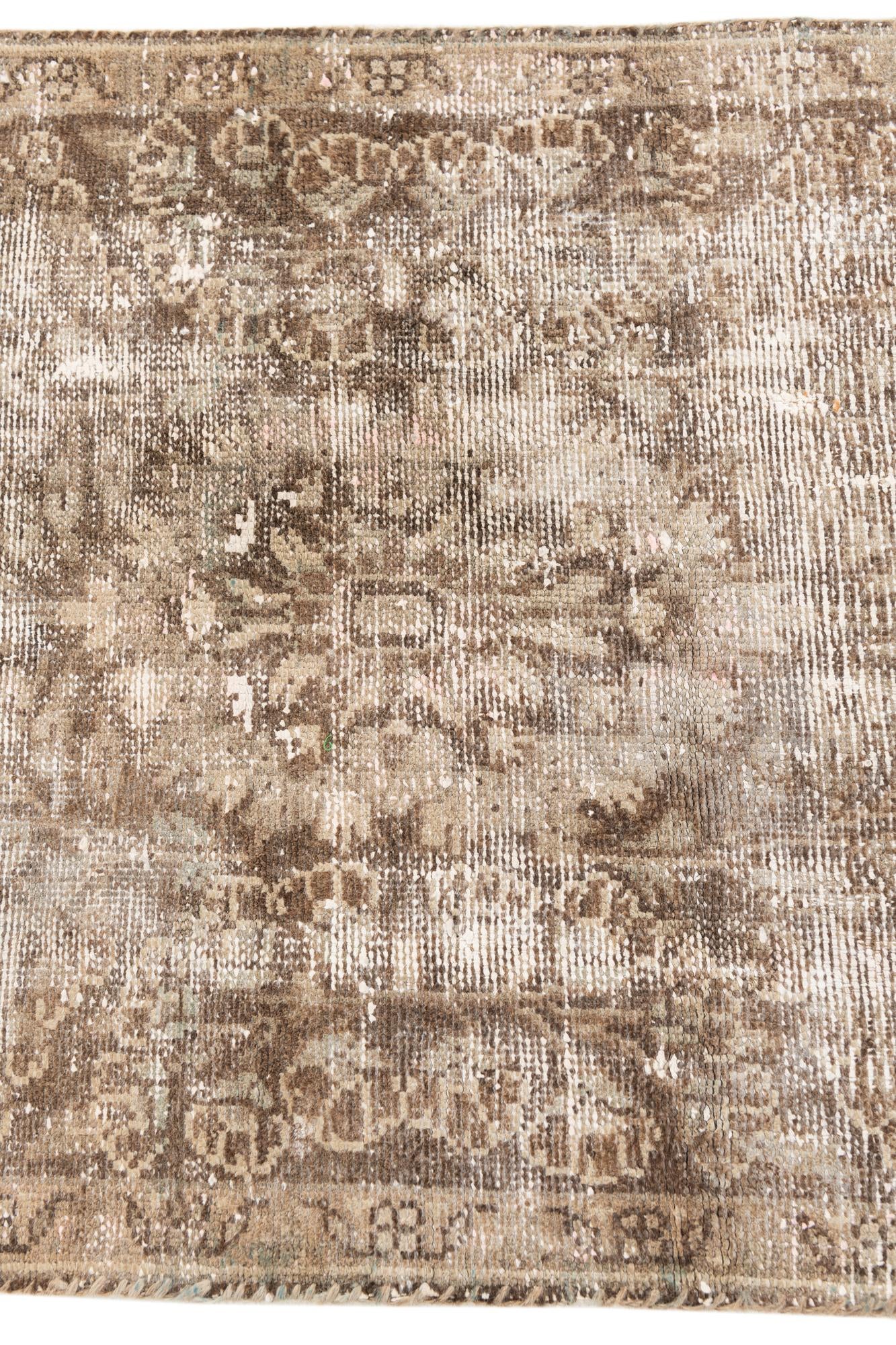 2' 2 x 9' 5 Hand Knotted Ultra Vintage Persian Wool Runner Rug