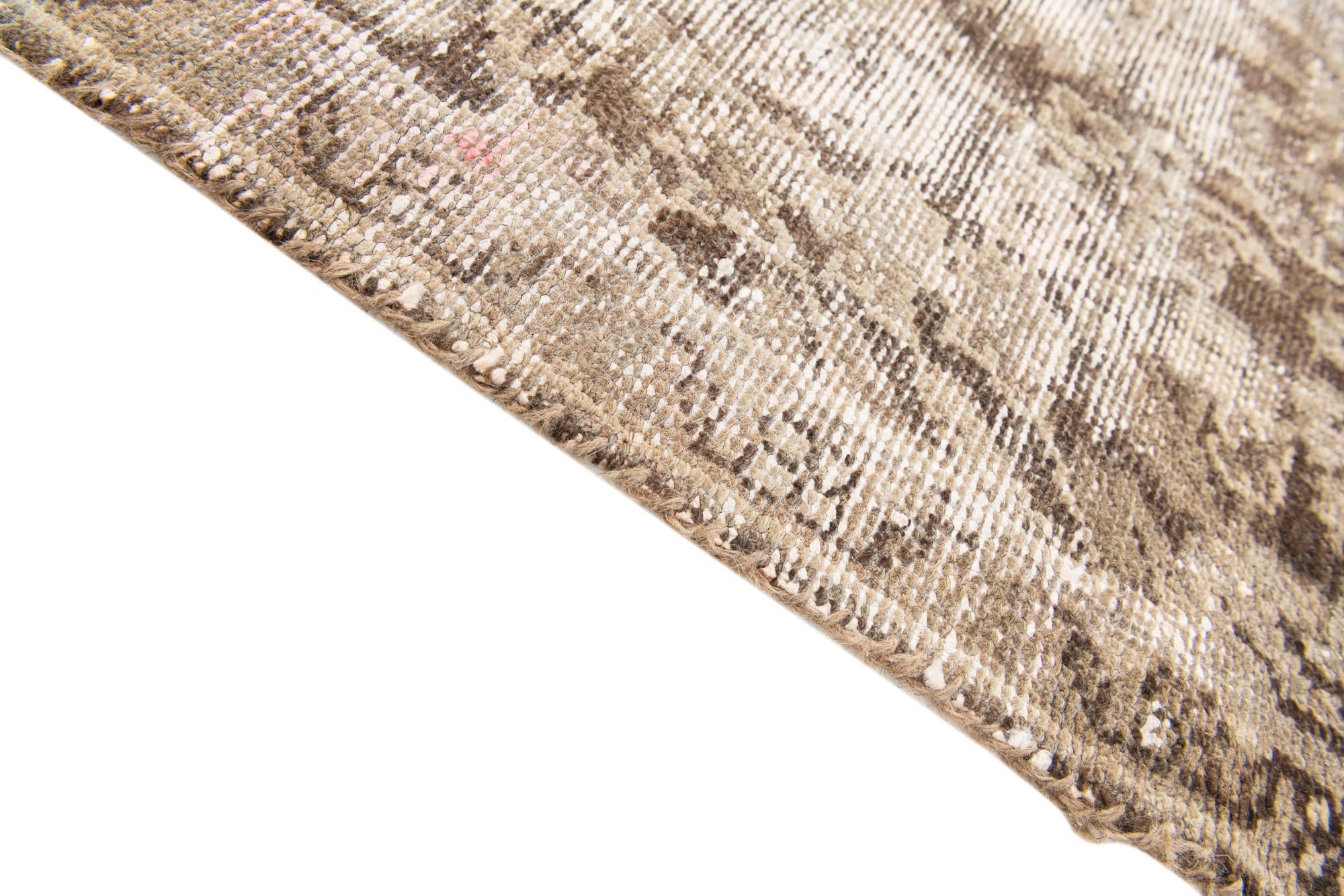 2' 2 x 9' 5 Hand Knotted Ultra Vintage Persian Wool Runner Rug