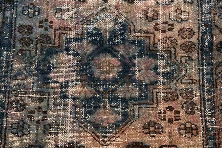3' 2 x 6' 6 Hand Knotted Ultra Vintage Persian Wool Runner Rug