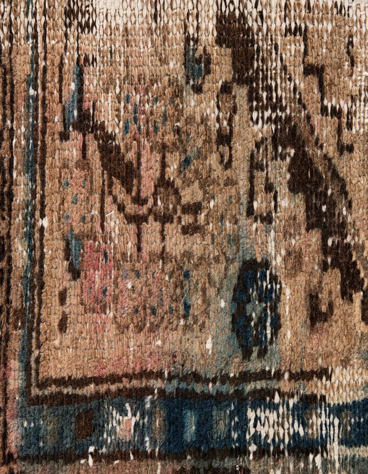 Detail image of 3' 2 x 6' 6  Hand Knotted Ultra Vintage Persian Wool Runner Rug