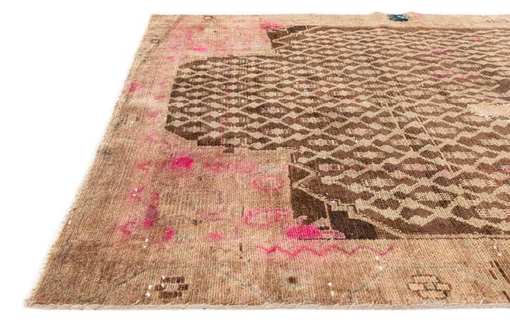 4' 6 x 9' 2 Hand Knotted Ultra Vintage Persian Wool Runner Rug