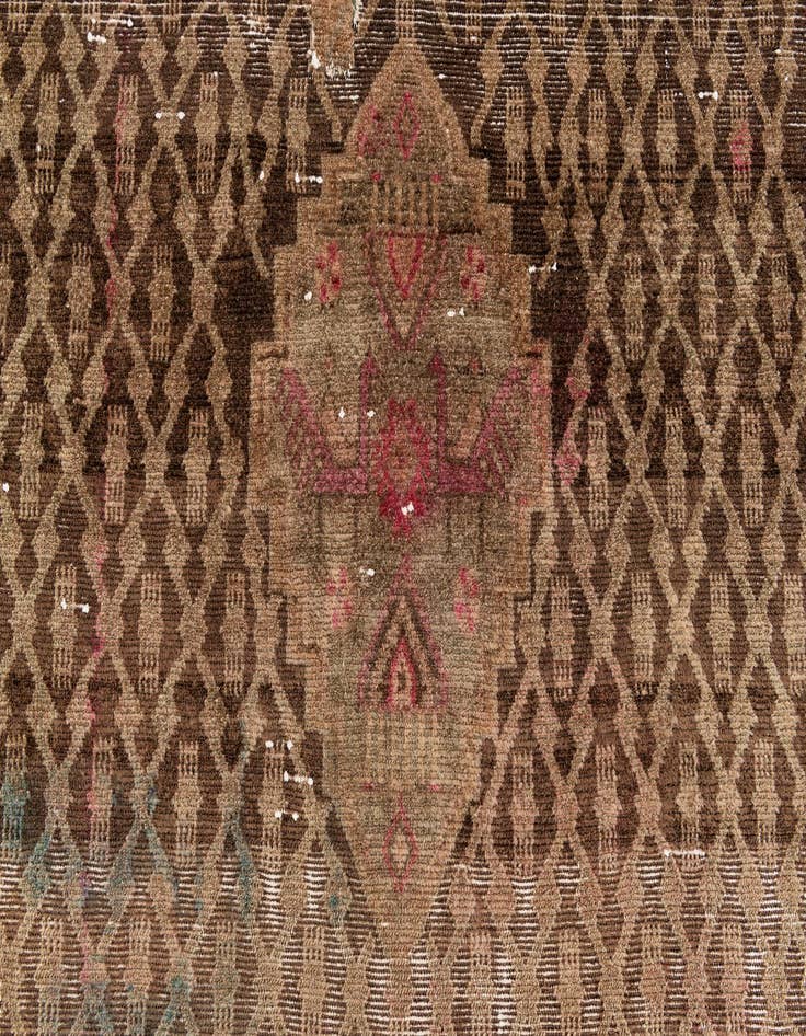 Detail image of 4' 6 x 9' 2  Hand Knotted Ultra Vintage Persian Wool Runner Rug