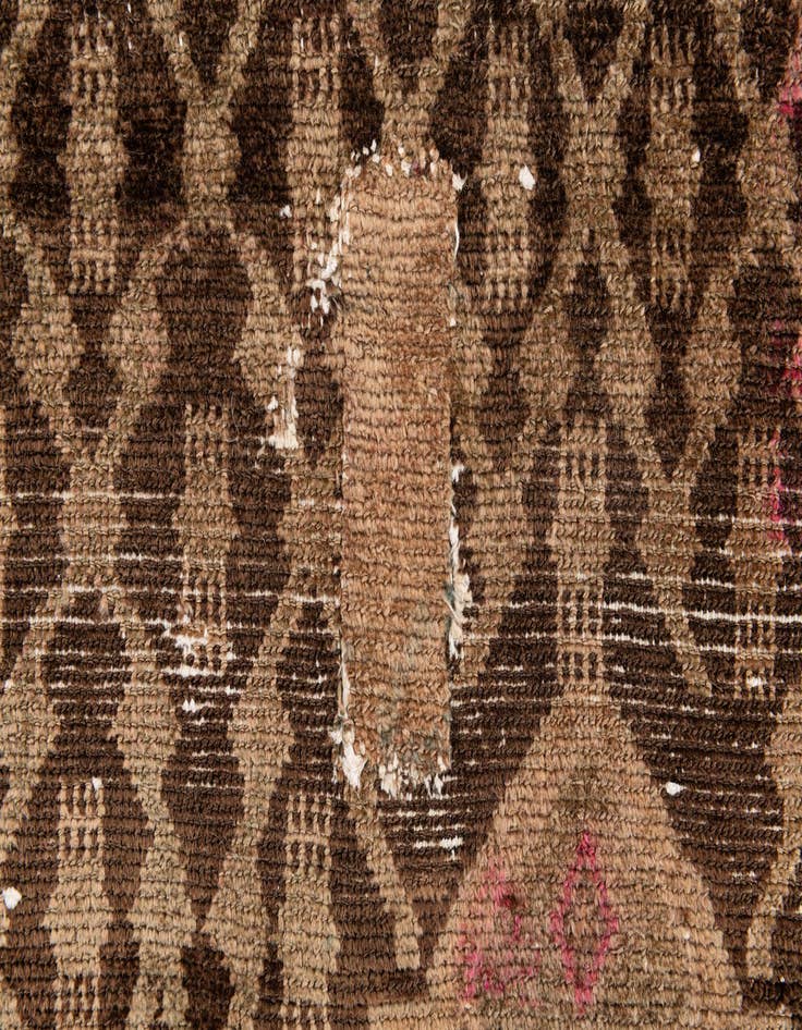 Detail image of 4' 6 x 9' 2  Hand Knotted Ultra Vintage Persian Wool Runner Rug